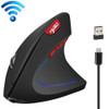 HXSJ T22 2.4GHz Wireless 4-Keys 2400 DPI Adjustable Ergonomics Optical Vertical Mouse(Black)