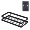 25cm Kitchen Punch-free Wall Mount Seasoning Storage Rack (Black)