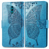 Butterfly Love Flowers Embossing Horizontal Flip Leather Case for OPPO Reno, with Holder & Card Slots & Wallet & Lanyard(Blue)