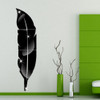 DIY Feather Style Acrylic Mirror Wall Stickers Home Room Mural Decoration Art Wall Sticker, Size: 30*120cm(Black)