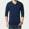 Men Autumn and Winter Slim Sweater, Size: XXXL(Navy Blue)