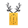 Wooden Antler Wall Clock Home Decor Living Room Bedroom Office Wall Clock( Yellow )