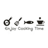 Enjoy Cooking Time English Alphabet Kitchen Living Room Carved Wall Sticker