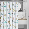 Bathroom Curtain Ocean Star Shower Curtain Environmental Protection Mildew Waterproof Shower Curtain, Size:200x180CM