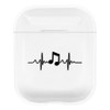For AirPods 1 / 2 Stick Figure Mapping Transparent Earphone Protective Case(Musical Note)