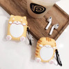 For Apple AirPods 1/2 Generation Universal Cute Closed Eyes Cartoon Series Bluetooth Headphone Protective Case(White)