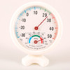 TH108 Mini Round Clock-shaped Indoor Outdoor Hygrometer Humidity Thermometer Temperature Meter, Random Color Delivery