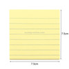 5 PCS Simple Kraft Paper Horizontal Line Small Note Book Square Message Note N Times Post It(Yellow)