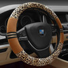 Leopard Grain Steering Wheel Cover, Adaptation Steering Wheel Diameter: 39-40 cm