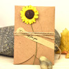 10 PCS Festival Creative DIY Retro Kraft Paper Handmade Small Dry Flower Greeting Card Birthday Card