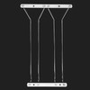 MICLAN Double Row Stainless Steel Hanging Wine Glass Holder, Size: 34*21.8*11.6cm