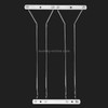 MICLAN Double Row Stainless Steel Hanging Wine Glass Holder, Size: 34*21.8*11.6cm