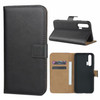 Leather Horizontal Flip Holster for Huawei Honor 20 Pro with Magnetic Clasp and Bracket and Card Slot and Wallet(Black)