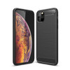 Brushed Texture Carbon Fiber TPU Case for iPhone 11 Pro(Black)