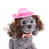 Pet Accessories Pet Princess Hat Sun Hat Teddy Wig Hat(Rose)