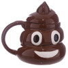 Funny Poop Ceramic Mug Cartoon Smiley Coffee Milk Mug Porcelain Water Cup with Handgrip Lid