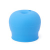 Straw Cup Lid Silicone Leakproof Cup Lid for Children(Blue)