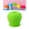 Straw Cup Lid Silicone Leakproof Cup Lid for Children(Green)
