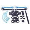 S500 Glass Fiber 4 Axis Aircraft Frame with High Landing Gear(Black and Blue)