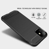 Brushed Texture Carbon Fiber TPU Case for iPhone 11(Navy Blue)
