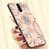 For Xiaomi Redmi Note 8 Pro Fashion Clock Pattern Rhinestone Mobile Phone Shell with Bracket / Hand Rope / Lanyard(Rose Gold)