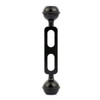 PULUZ 5.1 inch 13cm Aluminum Alloy Dual Balls Arm for Underwater Torch / Video Light, Ball Diameter: 2.54cm(Black)