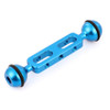 PULUZ 5.1 inch 13cm Aluminum Alloy Dual Balls Arm for Underwater Torch / Video Light, Ball Diameter: 2.54cm(Blue)