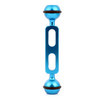 PULUZ 5.1 inch 13cm Aluminum Alloy Dual Balls Arm for Underwater Torch / Video Light, Ball Diameter: 2.54cm(Blue)