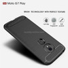 Brushed Texture Carbon Fiber TPU Case for Motorola Moto G7 Play EU Version(Black)