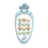 Cute Radish Early Education Children Cartoon Mobile Phone Electronic Music Toy(Blue)
