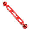 PULUZ 7.87 inch 20cm Aluminum Alloy Dual Balls Arm for Underwater Torch / Video Light, Ball Diameter: 2.54cm(Red)