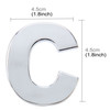 Car Vehicle Badge Emblem 3D English Letter C Self-adhesive Sticker Decal, Size: 4.5*4.5*0.5cm