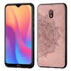 For Xiaomi Redmi 8A  Embossed Mandala Pattern PC + TPU + Fabric Phone Case with Lanyard & Magnetic(Rose Gold)