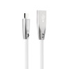 AWEI CL-96 USB to Micro USB Portable TPE + Aluminum Alloy Data Cable, 2A, Length: 1m(White)