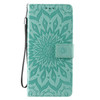 For Galaxy S20 Ultra Sun Print Horizontal Flip Protective Case with Holder & Card Slots & Wallet(Green)