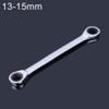 13-15mm Professional Double-head Ratchet Wrench, Length: 18cm(Silver)