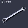 13-15mm Professional Double-head Ratchet Wrench, Length: 18cm(Silver)