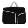 Double Pocket Zip Handbag Laptop Bag for Macbook Pro 15 inch(Black)