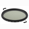 77mm ND Fader Neutral Density Adjustable Variable Filter ND 2 to ND 400 Filter(Black)