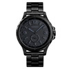 Skmei 1513 Fashion Trendy Steel Band Quartz Watch Mens Waterproof Leisure Watch(Black)