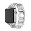Dragon Grain Solid Stainless Steel Wrist Strap Watch Band for Apple Watch Series 3 & 2 & 1 38mm(Silver)