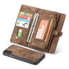 CaseMe Detachable Multifunctional Horizontal Flip Leather Case for iPhone XS Max, with Card Slot & Holder & Zipper Wallet & Photo Frame (Brown)