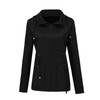 Raincoat Waterproof Clothing Foreign Trade Hooded Windbreaker Jacket Raincoat, Size: M(Black)