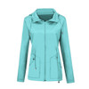 Raincoat Waterproof Clothing Foreign Trade Hooded Windbreaker Jacket Raincoat, Size: M(Water Blue )(Water Blue)