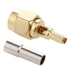 10 PCS Gold Plated Crimp SMA Male Straight Connector Adapter for RG174 / RG188 / RG316 / LMR100 Cable