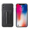 Fierre Shann Full Coverage Protective Leather Case for iPhone XS Max, with Holder & Card Slot(Black)