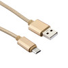 2m Woven Style Metal Head 84 Cores Micro USB to USB 2.0 Data / Charger Cable, For Samsung / Huawei / Xiaomi / Meizu / LG / HTC and Other Smartphones(Gold)