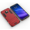 Shockproof PC + TPU Case for Huawei Mate 20 Pro, with Holder(Red)