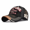 Cotton Embroidered Patch Washable Adjustable Baseball Cap(Black)