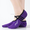 1 Pair Sports Yoga Socks Slipper for Women Anti Slip Lady Damping Bandage Pilates Sock(Dark Purple)